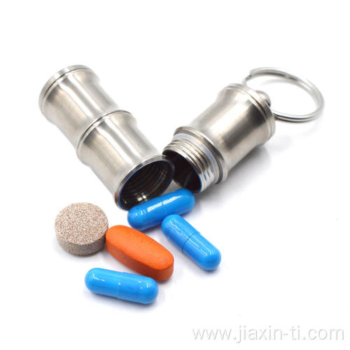 Outdoor Survival Waterproof Pill Box Titanium Capsule